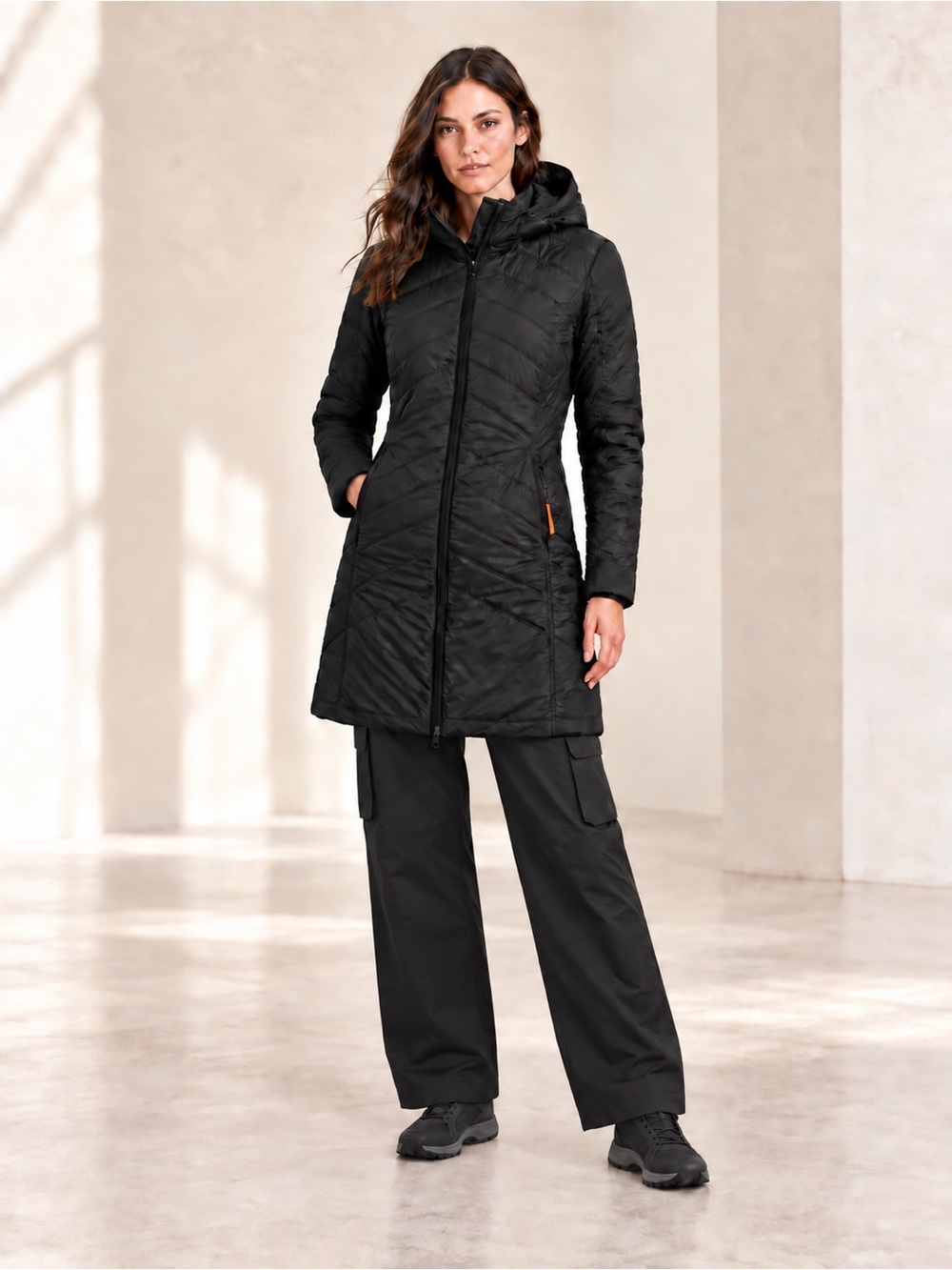 Icebreaker Helix MerinoLOFT Technical Quilted Hooded Parka Insulated Coat Sz M